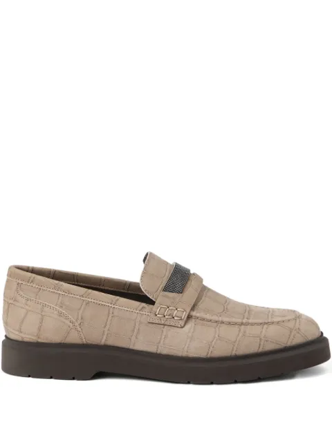 Brunello Cucinelli leather loafers Neutrals MZDCG2370C3983