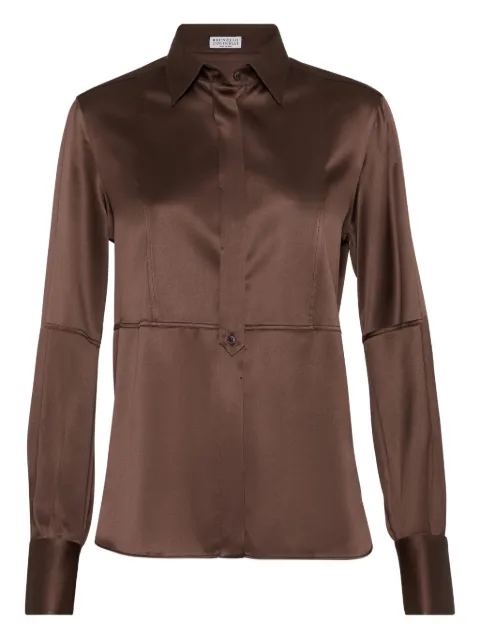 Brunello Cucinelli silk shirt Brown M0C59NR516C4280