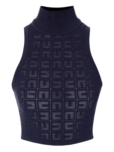 Elisabetta Franchi logo mesh top Black TK28B46E2