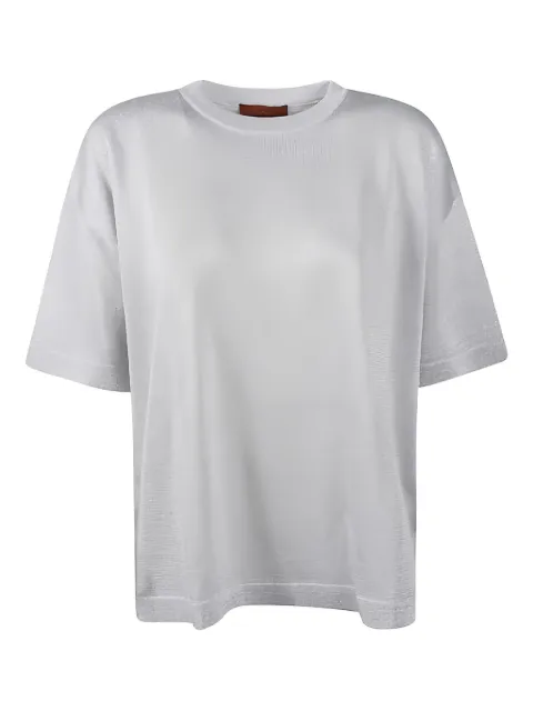 Missoni lamé crew-neck T-shirt Grey DS25SN0HBK045A