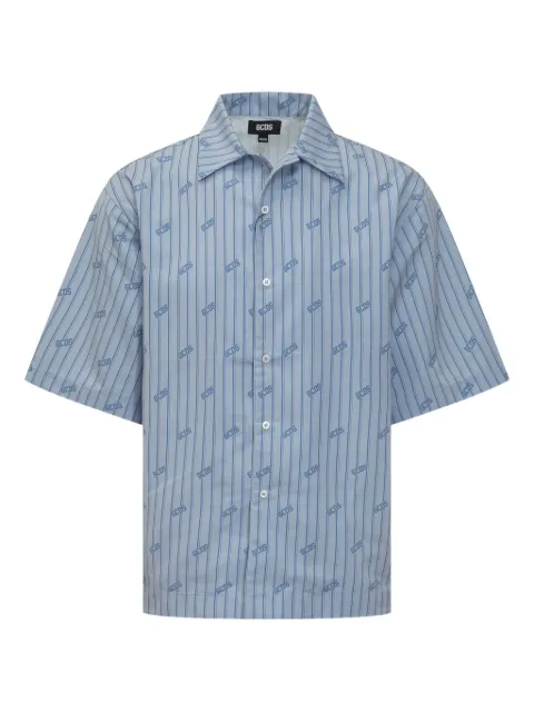 GCDS striped shirt Blue B1CM2405HW1