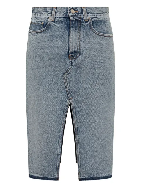 Stella McCartney asymmetrical denim skirt Blue 6D03783SQH15