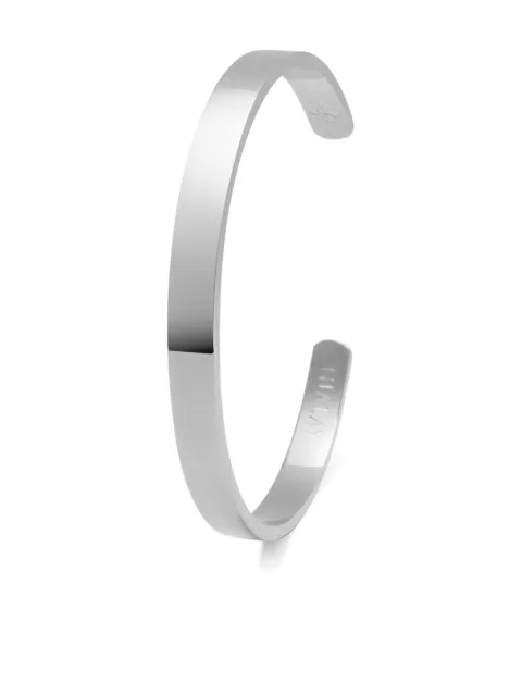 Nialaya Jewelry logo-engraved bracelet Silver MBANG065