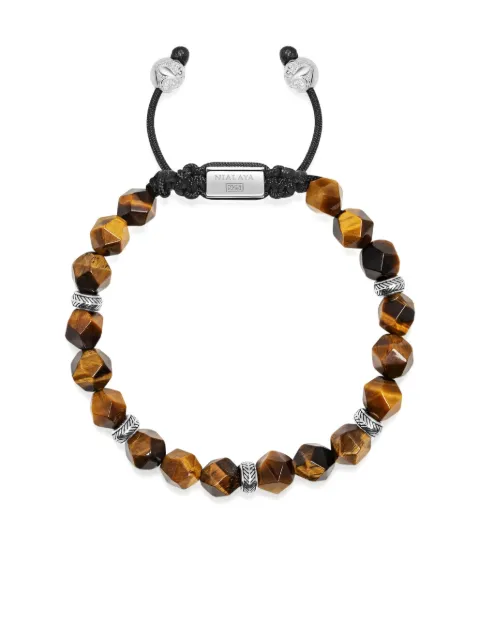 Nialaya Jewelry beaded bracelet Silver MBS7002