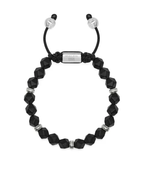 Nialaya Jewelry beaded bracelet Silver MBS7004