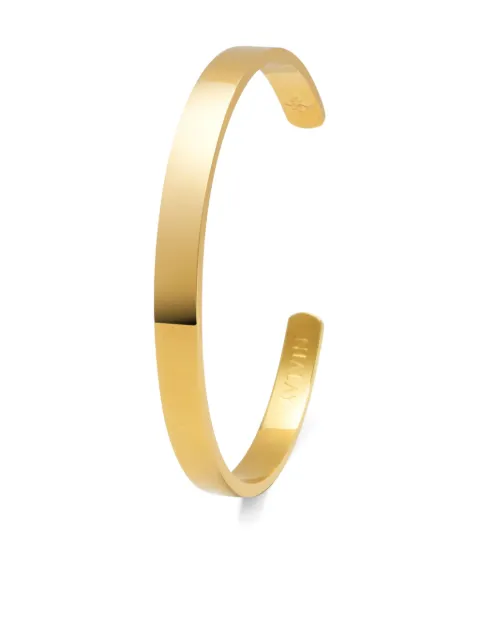 Nialaya Jewelry logo-engraved bracelet Gold MBANG068