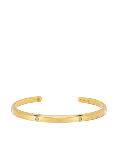 Nialaya Jewelry Fleur De Lis open cuff Gold MBANG069