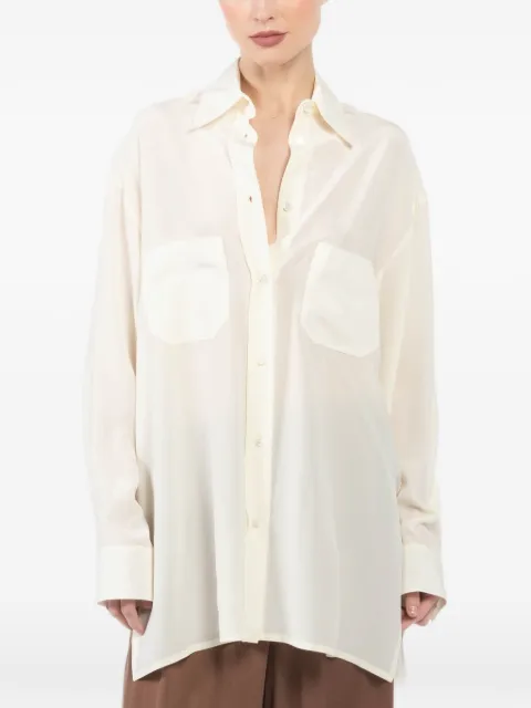 Dusan Boyfriend's pocket shirt Neutrals S27CREPEDECHINE
