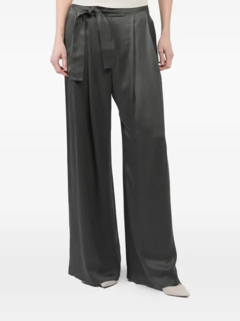 Dusan tie-waist palazzo pants Grey S28CREPESATIN