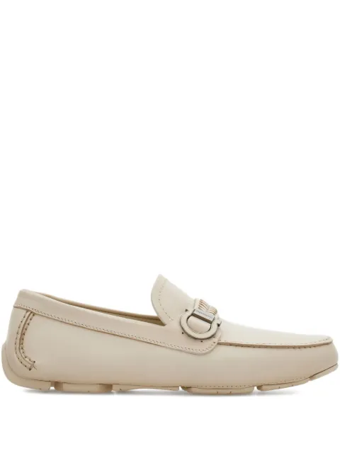 Ferragamo woven-strap gancini-ornament loafers Neutrals 784309