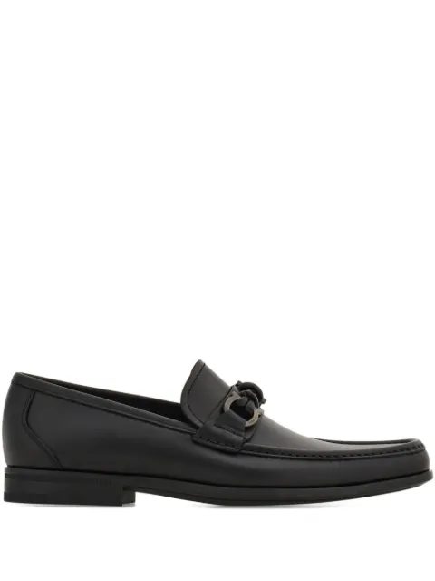 Ferragamo Gancini buckel loafers Black 784274