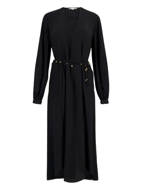 Stella McCartney beaded-belt midi dress Black 6A0045SY206