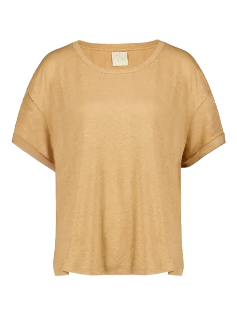 PAULA crew-neck linen T-shirt Neutrals 21LINENPAULA2
