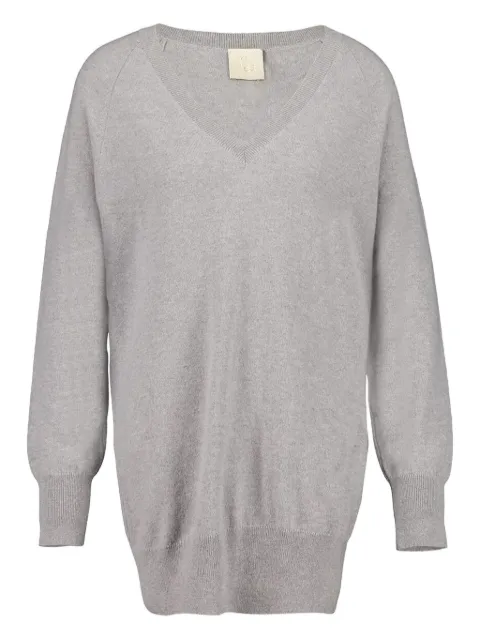 PAULA V-neck cashmere sweater Grey 21CASHPAULA7