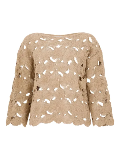 Kangra crochet-knit top Brown 192013