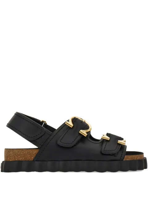 Ferragamo buckled leather sandals Black 787116