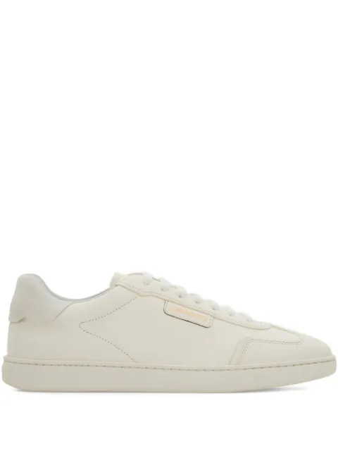Ferragamo suede-panelled leather sneakers White 784920