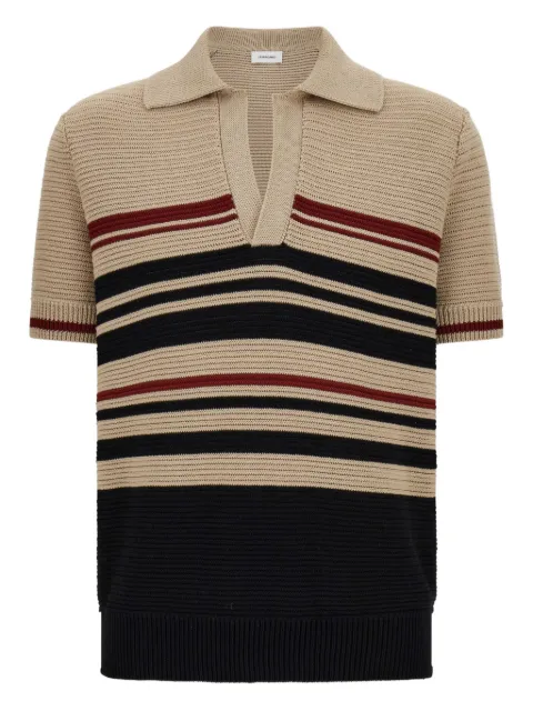 Ferragamo cotton knit polo shirt Neutrals 783884
