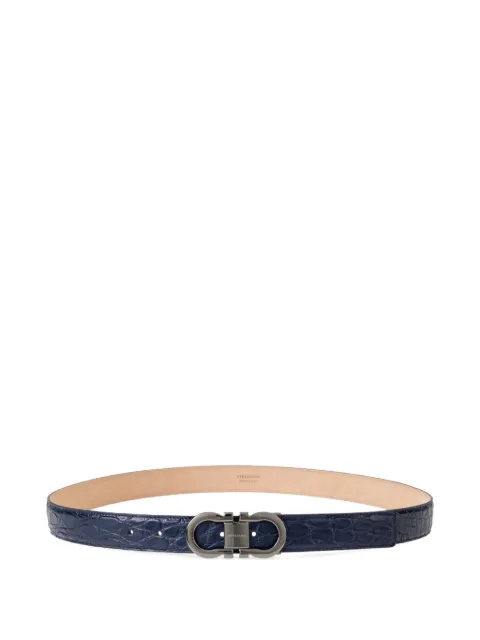 Ferragamo adjustable Gancini belt Blue 787193