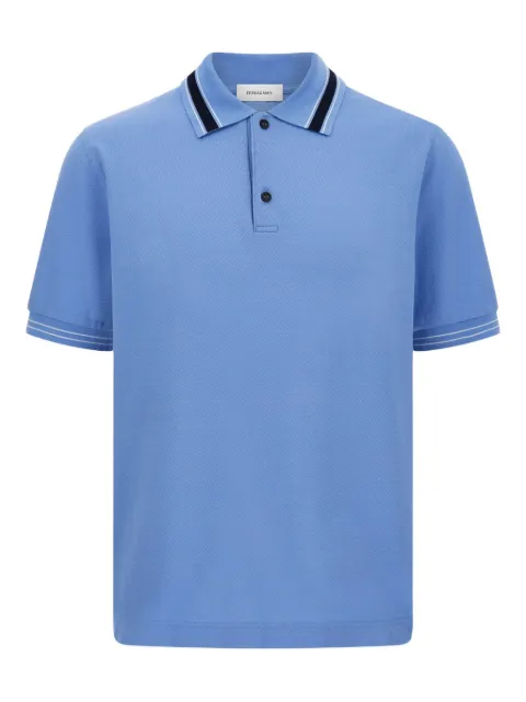 Ferragamo short-sleeved polo shirt Blue 786177