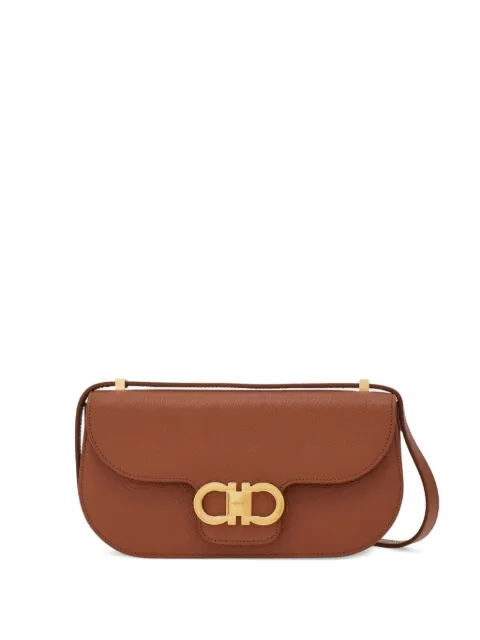 Ferragamo Double Gancini cross body bag Brown 784613