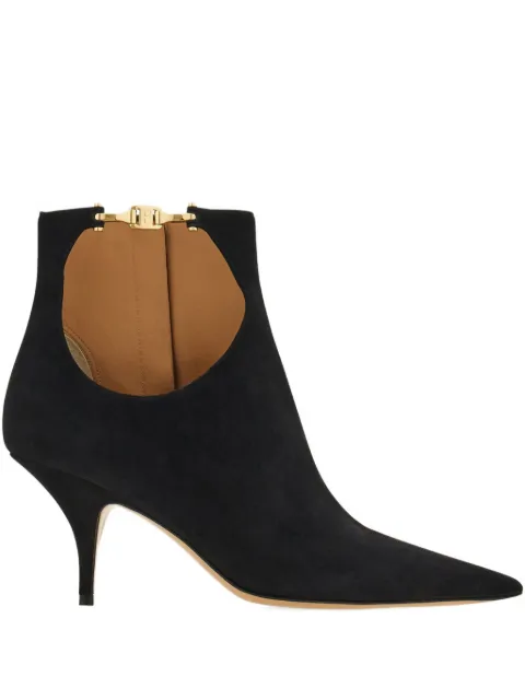 Ferragamo cut-out leather ankle boots Black 784948