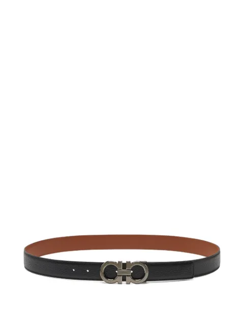 Ferragamo reversible and adjustable Gancini belt Black 786347