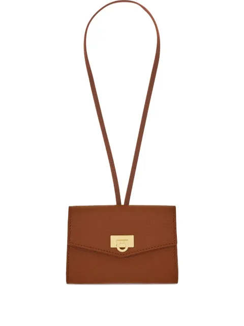 Ferragamo Gancini card holder charm Brown 785952