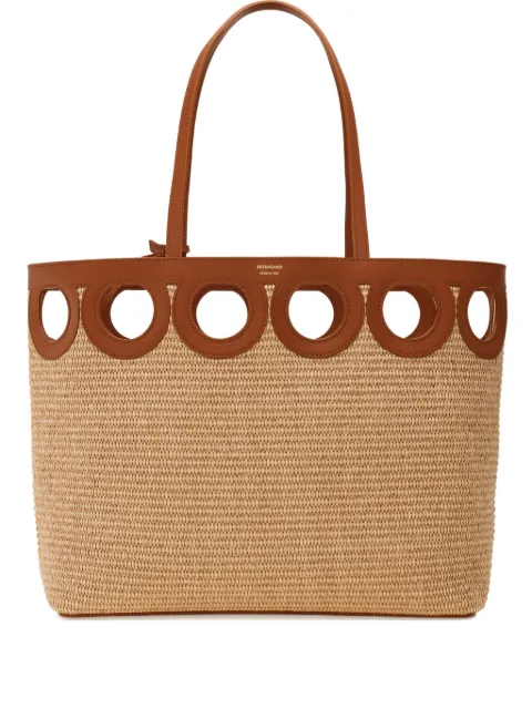 Ferragamo Gancini outline tote bag L Neutrals 783826
