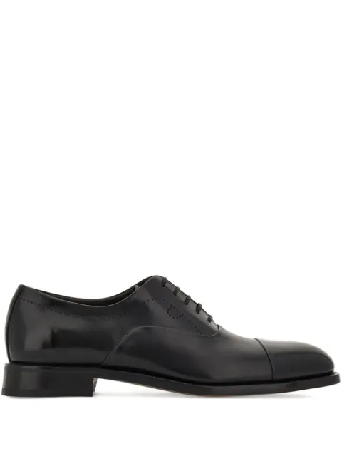 Ferragamo Tramezza Oxford with toe cap shoes Black 784465
