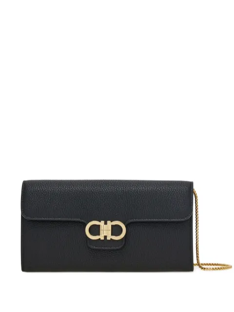 Ferragamo Gancini chain wallet Black 785769