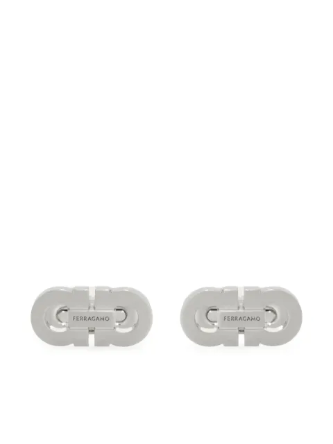 Ferragamo double Gancini cufflinks Silver 784854
