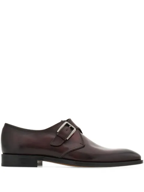 Ferragamo single monk shoes Brown 784787