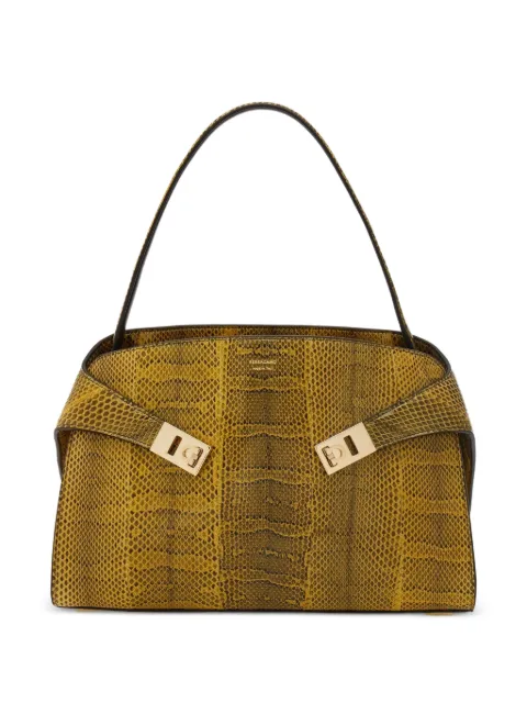 Ferragamo Hug soft bicolor shoulder bag (M) Yellow 785759