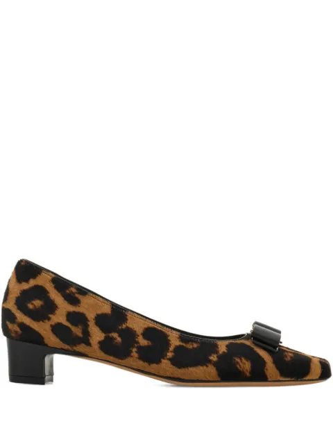 Ferragamo Iconic bow pumps Brown 785564