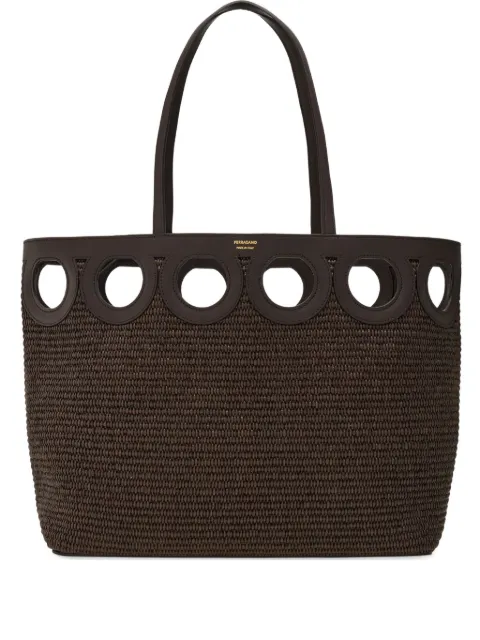 Ferragamo Gancini outline tote bag M Brown 783828