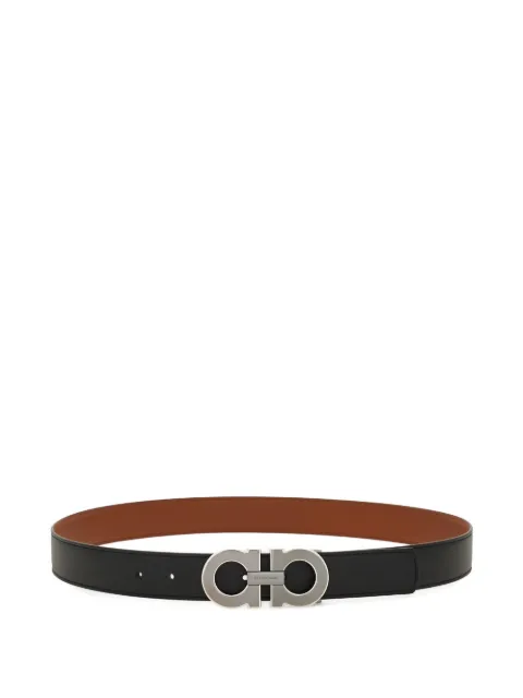 Ferragamo reversible and adjustable Gancini belt Black 786324