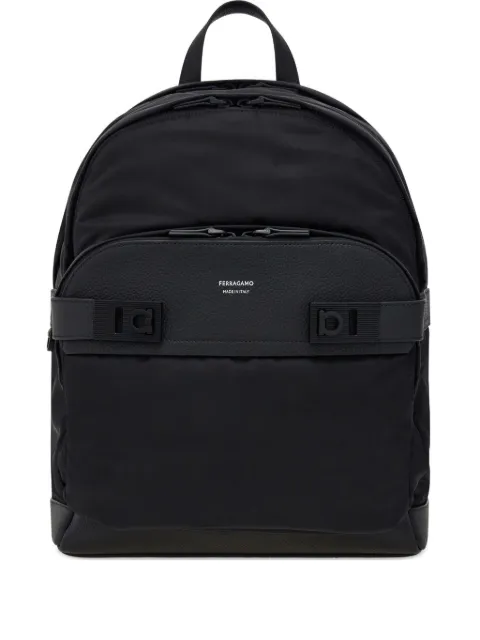 Ferragamo backpack with Gancini buckles Black 786266