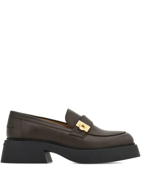 Ferragamo Hug buckle chunky loafers Brown 784738