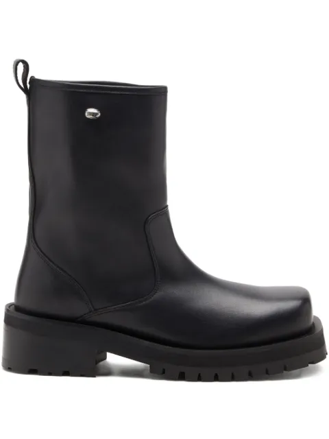 Diesel D-Texan - leather boots Black Y03693P4471