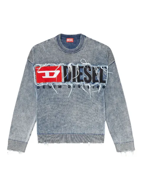 Diesel K-Fronzi logo-patch sweatshirt Blue A189150KICC