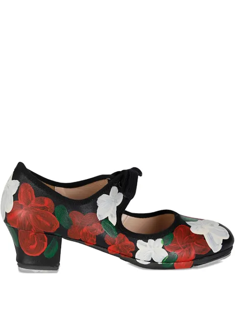 Comme Des Garçons Flowers Tap Dance pumps Black GOK105S25