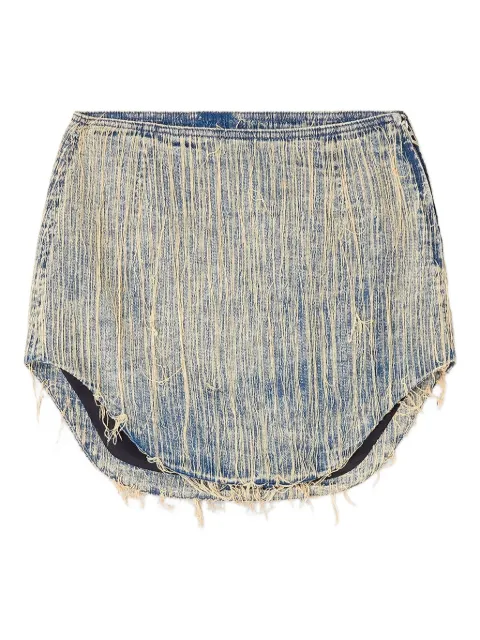 Diesel De-Ada-S frayed denim asymmetric skirt Blue A190470CMBZ