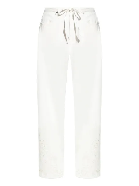 rag & bone embroidery drawstring trousers White WDD25P1009UFWE