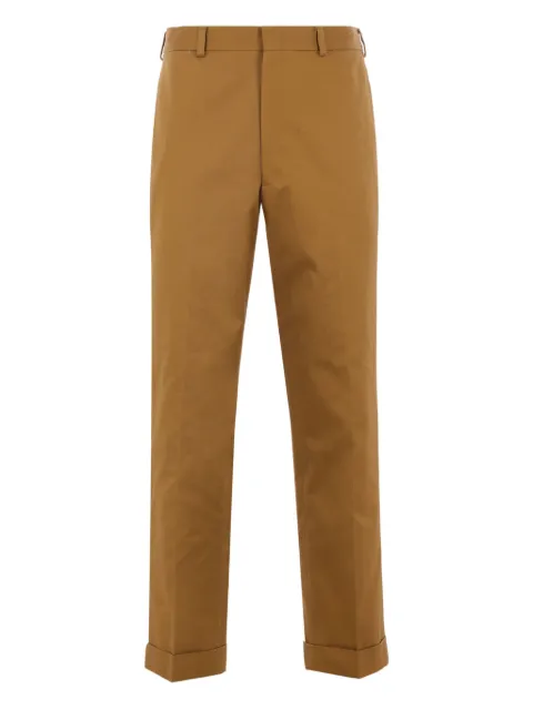 J.PRESS gabardine chino trousers Brown PPOAGM0805