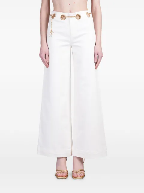 Cult Gaia Sydney eyelet chain-link trousers White PT2835CO3147