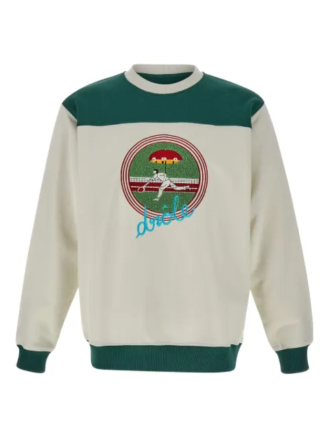 Drôle De Monsieur embroidered-logo sweatshirt White SW158CO200
