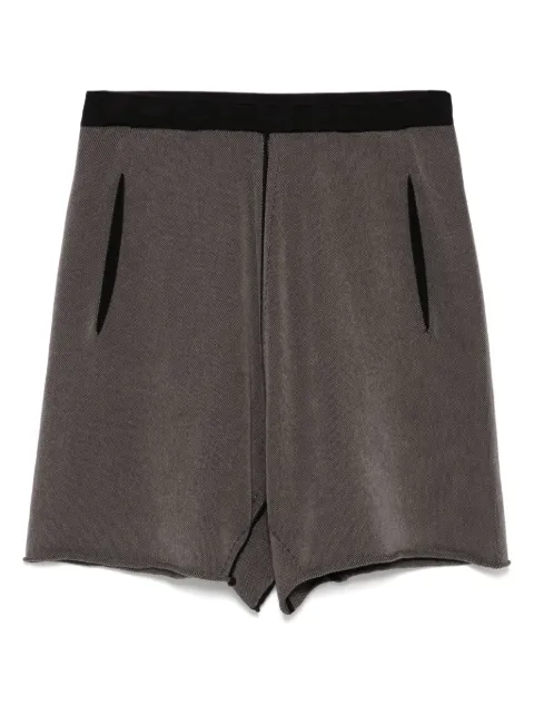 Label Under Construction cotton shorts Black YMPN190ZER3BKMG