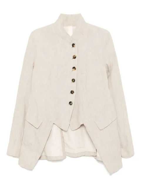 Forme D'expression distressed off-centre blazer Neutrals DG056110S