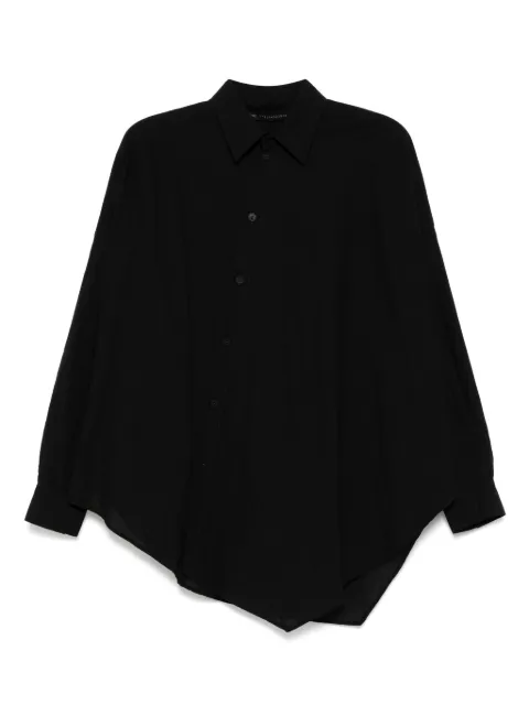 Forme D'expression asymmetric cotton shirt Black DS053FCCB